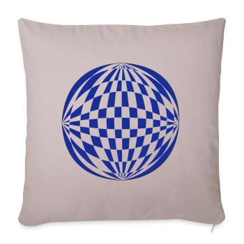 3D sphere - Sofa pillowcase 17,3'' x 17,3'' (45 x 45 cm) - light taupe - Front