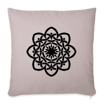 | de fleurs celtiques Idée cadeau pour les anniversaires - Housse de coussin décorative 45 x 45 cm - taupe clair - Devant