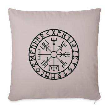 Vegvisir symbol | Gift idea for birthdays - Sofa pillowcase 17,3'' x 17,3'' (45 x 45 cm) - light taupe - Front