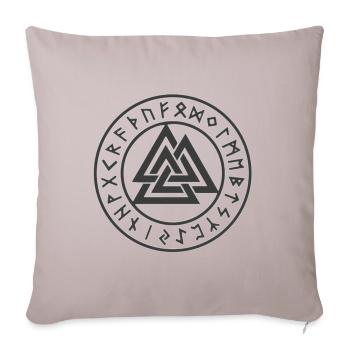 Valknut symbol | Gift idea for birthdays - Sofa pillowcase 17,3'' x 17,3'' (45 x 45 cm) - light taupe - Front