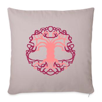 Tree of life, celtic, esoteric, gift idea, symbol - Sofa pillowcase 17,3'' x 17,3'' (45 x 45 cm) - light taupe - Front