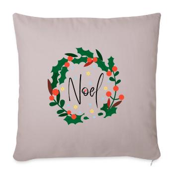 NOEL - Housse de coussin décorative 45 x 45 cm - taupe clair - Devant