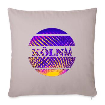 Logo de Cologne en boule disco - Housse de coussin décorative 45 x 45 cm - taupe clair - Devant