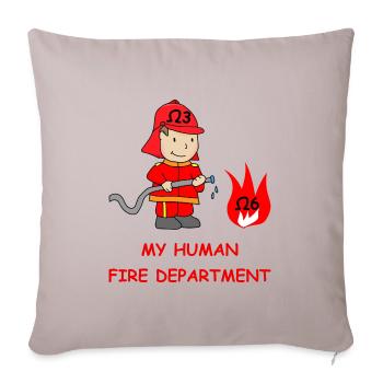 My Human Fire Department - Omega3 - Sofa pillowcase 17,3'' x 17,3'' (45 x 45 cm) - light taupe - Front
