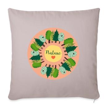 Naturliebe Nature love - Sofakissenbezug 45 x 45 cm - helles Taupe - Vorne