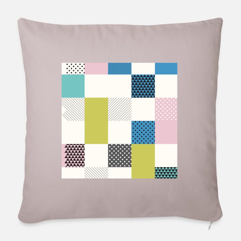 Abstrakte Kunst Quadrate - Sofakissenbezug 45 x 45 cm - helles Taupe