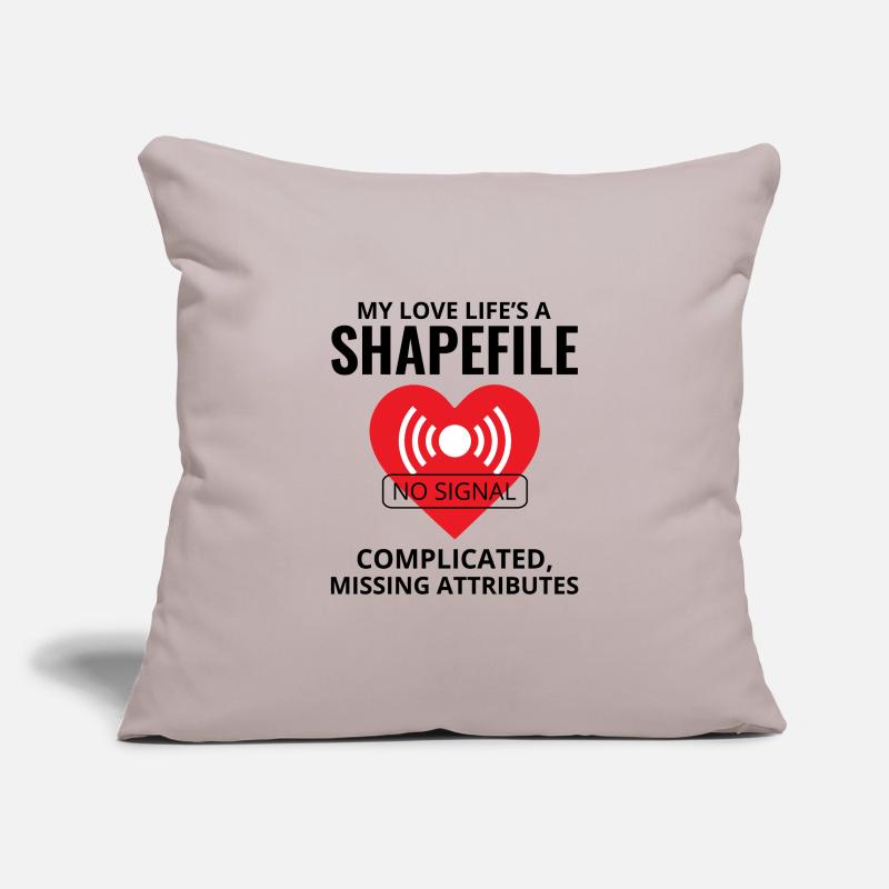 Shapefile GIS Analyst Humor Geospatial Tech Sofakissenbezug 45 x 45 cm