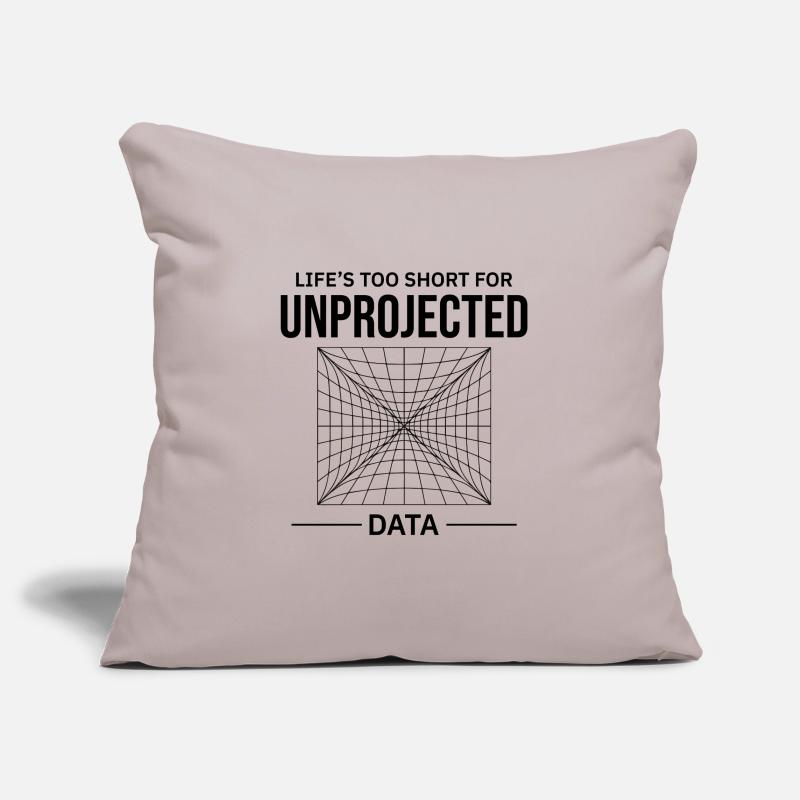Unprojected Data GIS Cartography Mapping Error Sofa pillowcase 17,3'' x 17,3'' (45 x 45 cm)