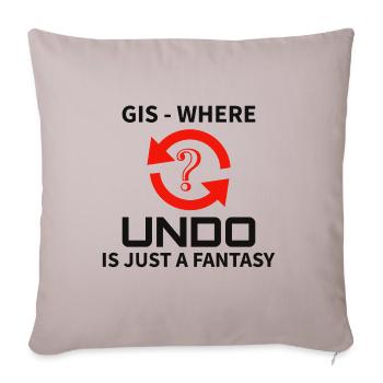 GIS Undo Fantasy Data Mapping Errors - Sofa pillowcase 17,3'' x 17,3'' (45 x 45 cm) - light taupe - Front