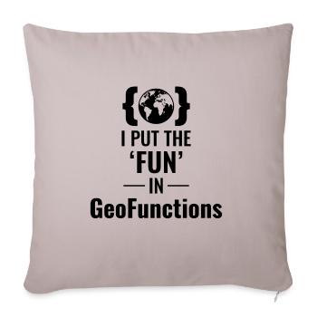 GeoFunctions Développeur SIG Fun - Housse de coussin décorative 45 x 45 cm - taupe clair - Devant