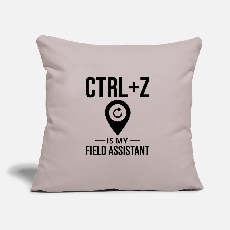CTRL+Z Field Assistant GIS Data Editing Undo Sofa pillowcase 17,3'' x 17,3'' (45 x 45 cm)