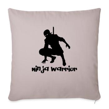 Guerrier ninja - Housse de coussin décorative 45 x 45 cm - taupe clair - Devant