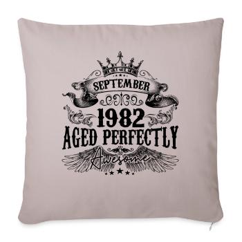 Birthday 1982 September 1982 born in September - Sofa pillowcase 17,3'' x 17,3'' (45 x 45 cm) - light taupe - Front