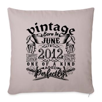 Birthday 2012 June 2012 ! born in June 2012 - Sofa pillowcase 17,3'' x 17,3'' (45 x 45 cm) - light taupe - Front
