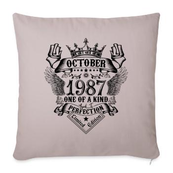Birthday 1987 October 1987 born in October - Sofa pillowcase 17,3'' x 17,3'' (45 x 45 cm) - light taupe - Front