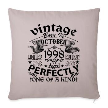 October 1998 | Vintage 1998 | born in October - Sofa pillowcase 17,3'' x 17,3'' (45 x 45 cm) - light taupe - Front