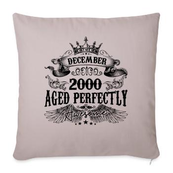 Birthday 2000 December 2000 born in December - Sofa pillowcase 17,3'' x 17,3'' (45 x 45 cm) - light taupe - Front