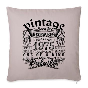Anniversaire 1975 Décembre 1975 né en Décember - Housse de coussin décorative 45 x 45 cm - taupe clair - Devant