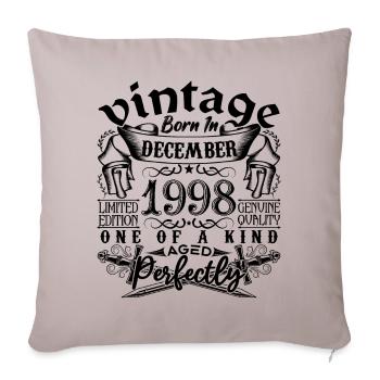 Birthday 1998 December 1998 born in December - Sofa pillowcase 17,3'' x 17,3'' (45 x 45 cm) - light taupe - Front