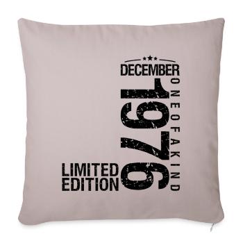 Birthday December 1976 December born in December - Sofa pillowcase 17,3'' x 17,3'' (45 x 45 cm) - light taupe - Front