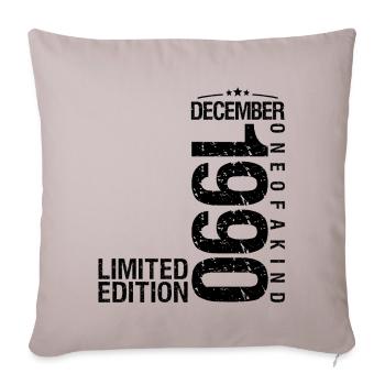 Birthday December 1990 December born in December - Sofa pillowcase 17,3'' x 17,3'' (45 x 45 cm) - light taupe - Front