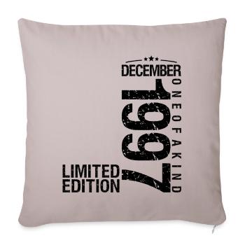 Birthday December 1997 December born in December - Sofa pillowcase 17,3'' x 17,3'' (45 x 45 cm) - light taupe - Front