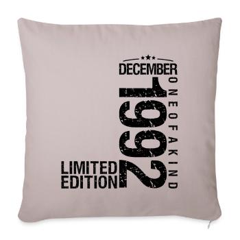 Birthday December 1992 December born in December - Sofa pillowcase 17,3'' x 17,3'' (45 x 45 cm) - light taupe - Front