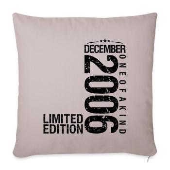 Birthday December 2006 December born in December - Sofa pillowcase 17,3'' x 17,3'' (45 x 45 cm) - light taupe - Front