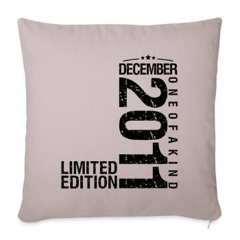 Birthday December 2011 December born in December - Sofa pillowcase 17,3'' x 17,3'' (45 x 45 cm) - light taupe - Front