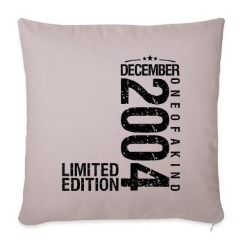 Birthday December 2004 December born in December - Sofa pillowcase 17,3'' x 17,3'' (45 x 45 cm) - light taupe - Front