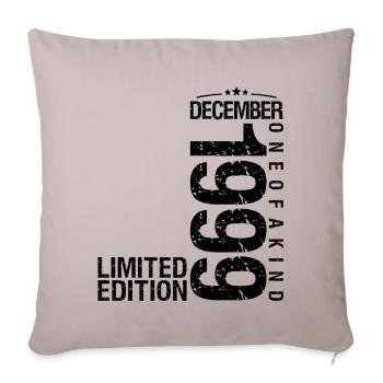 Birthday December 1999 December born in December - Sofa pillowcase 17,3'' x 17,3'' (45 x 45 cm) - light taupe - Front
