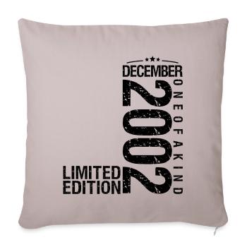 Birthday December 2002 December born in December - Sofa pillowcase 17,3'' x 17,3'' (45 x 45 cm) - light taupe - Front