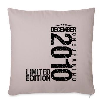 Birthday December 2010 December born in December - Sofa pillowcase 17,3'' x 17,3'' (45 x 45 cm) - light taupe - Front