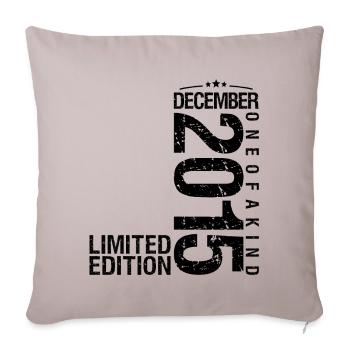Birthday December 2015 December born in December - Sofa pillowcase 17,3'' x 17,3'' (45 x 45 cm) - light taupe - Front
