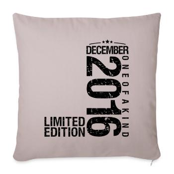 Birthday December 2016 December born in December - Sofa pillowcase 17,3'' x 17,3'' (45 x 45 cm) - light taupe - Front