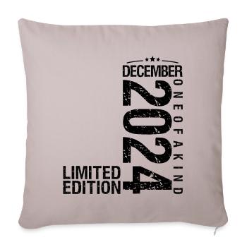 December 2024 December Anniversary December 2024 - Sofa pillowcase 17,3'' x 17,3'' (45 x 45 cm) - light taupe - Front