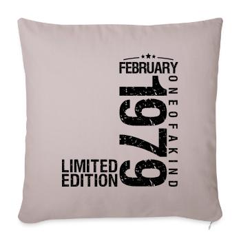 Birthday February 1979 February born in February - Sofa pillowcase 17,3'' x 17,3'' (45 x 45 cm) - light taupe - Front