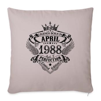 Birthday April 1988 April Birthday 1988 - Sofa pillowcase 17,3'' x 17,3'' (45 x 45 cm) - light taupe - Front