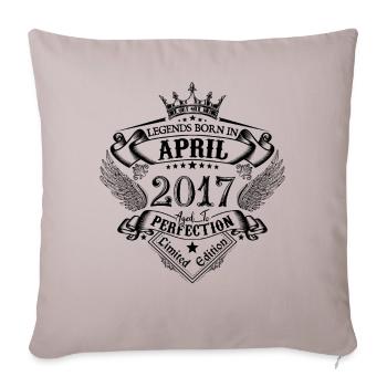anniversaire Avril 2017 avril anniversaire 2017 - Housse de coussin décorative 45 x 45 cm - taupe clair - Devant
