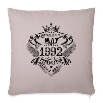 Birthday May 1992 May Birthday 1992 - Sofa pillowcase 17,3'' x 17,3'' (45 x 45 cm) - light taupe - Front