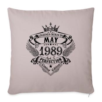 anniversaire Mai 1989 Mai anniversaire 1989 - Housse de coussin décorative 45 x 45 cm - taupe clair - Devant