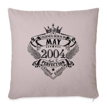 anniversaire Mai 2004 Mai anniversaire 2004 - Housse de coussin décorative 45 x 45 cm - taupe clair - Devant