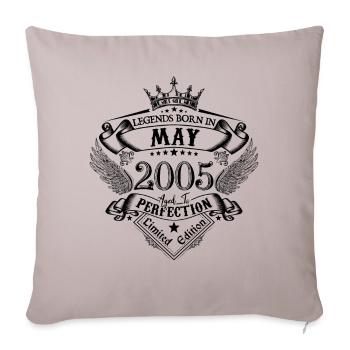 anniversaire Mai 2005 Mai anniversaire 2005 - Housse de coussin décorative 45 x 45 cm - taupe clair - Devant