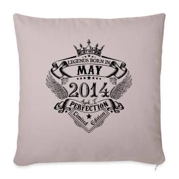 anniversaire Mai 2014 Mai anniversaire 2014 - Housse de coussin décorative 45 x 45 cm - taupe clair - Devant