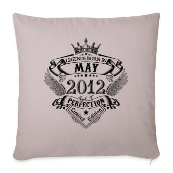 anniversaire Mai 2012 Mai anniversaire 2012 - Housse de coussin décorative 45 x 45 cm - taupe clair - Devant