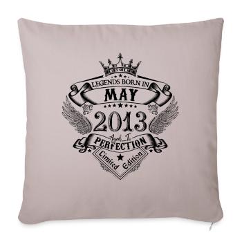 Birthday May 2013 May Anniversary 2013 - Sofa pillowcase 17,3'' x 17,3'' (45 x 45 cm) - light taupe - Front