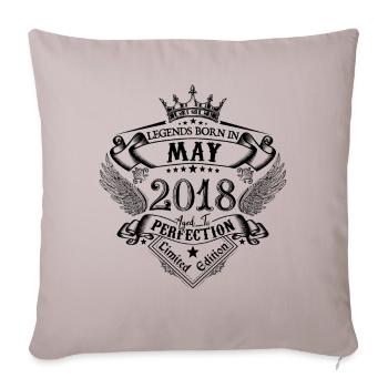 anniversaire Mai 2018 Mai anniversaire 2018 - Housse de coussin décorative 45 x 45 cm - taupe clair - Devant
