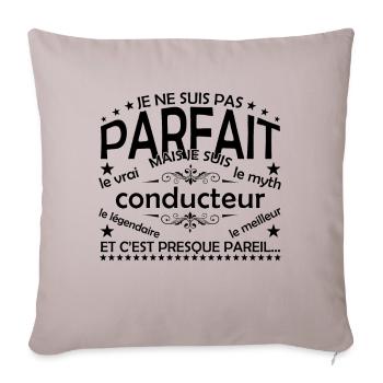 Conducteur cadeau Conducteur le vrai Conducteur - Housse de coussin décorative 45 x 45 cm - taupe clair - Devant