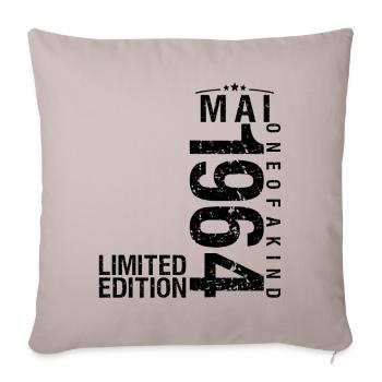 Birthday May 1964 May Born in May - Sofa pillowcase 17,3'' x 17,3'' (45 x 45 cm) - light taupe - Front