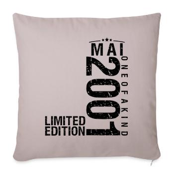 Birthday May 2001 May Born in May - Sofa pillowcase 17,3'' x 17,3'' (45 x 45 cm) - light taupe - Front